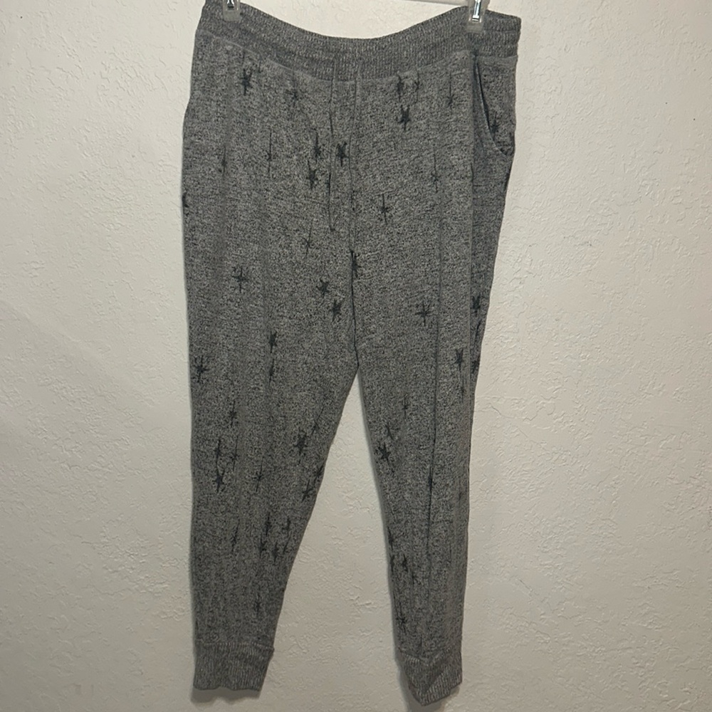 Soma Yoga Lounge Pants Gray Star Soft L